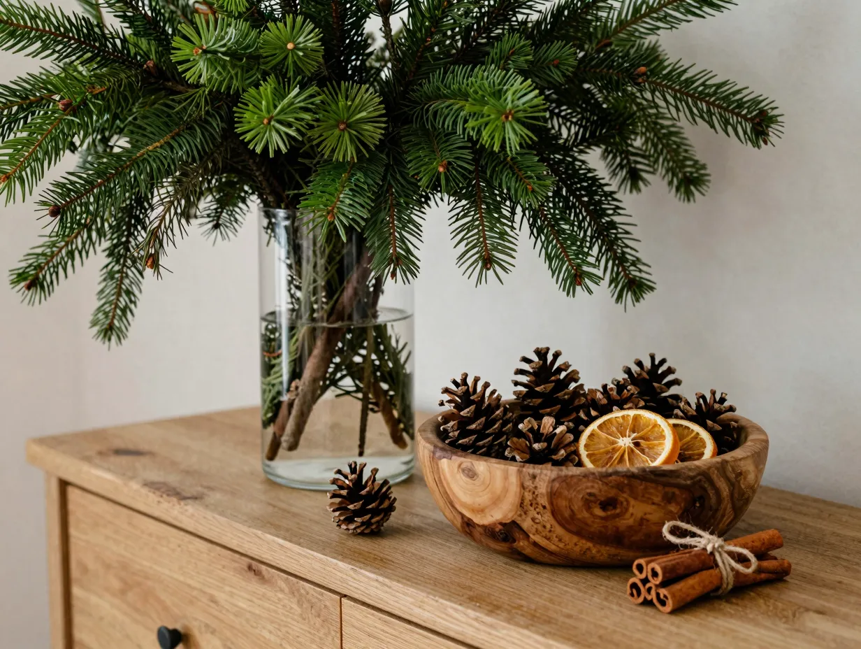 Bring in fresh greenery and natural elements