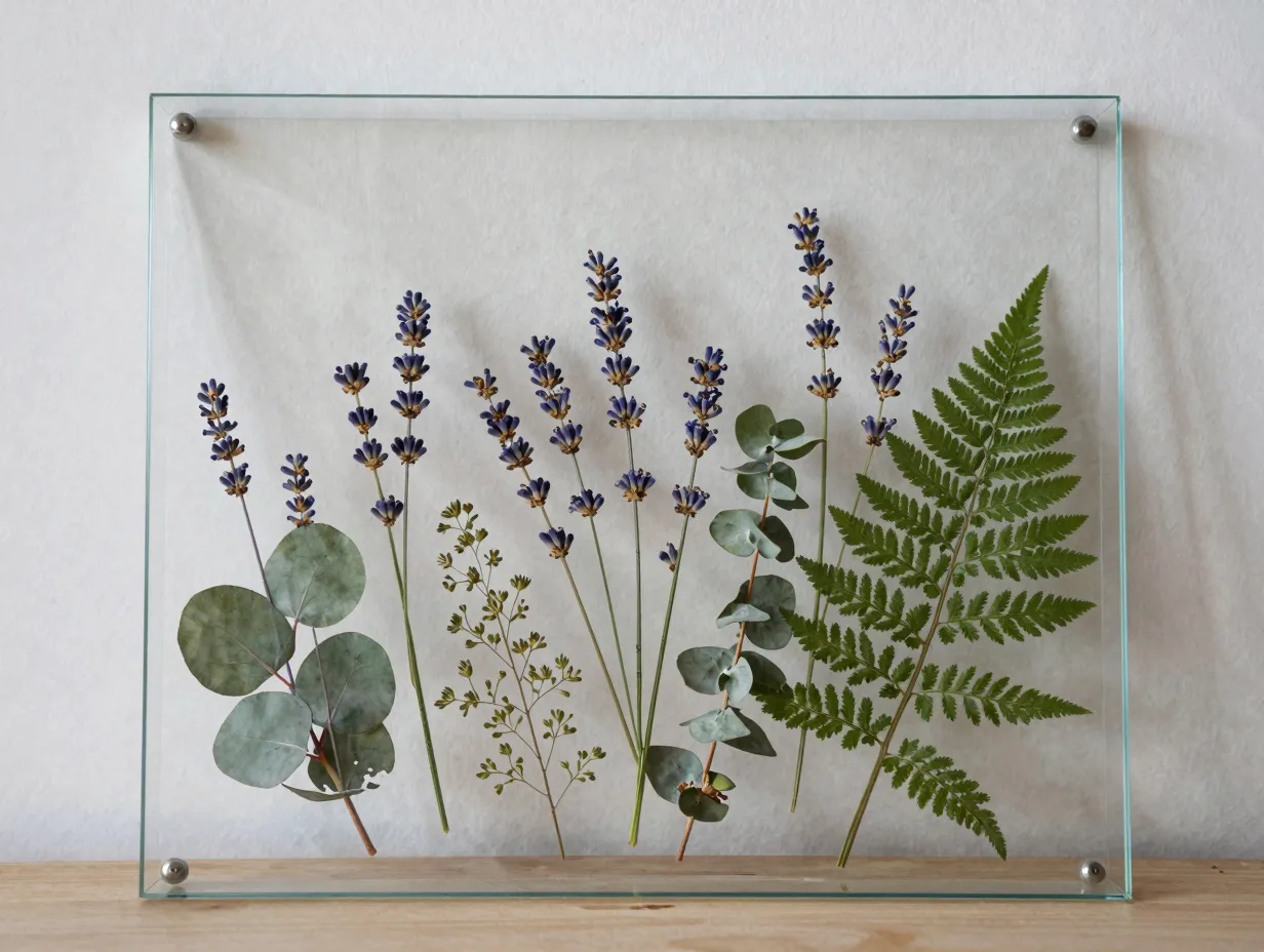 Create a diy botanical or pressed flower wall display