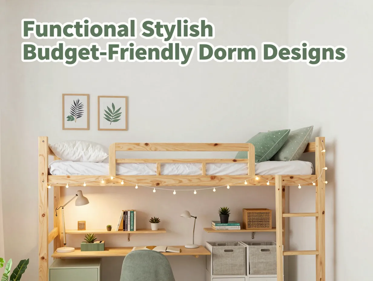 Functional stylish budget friendly dorm designs