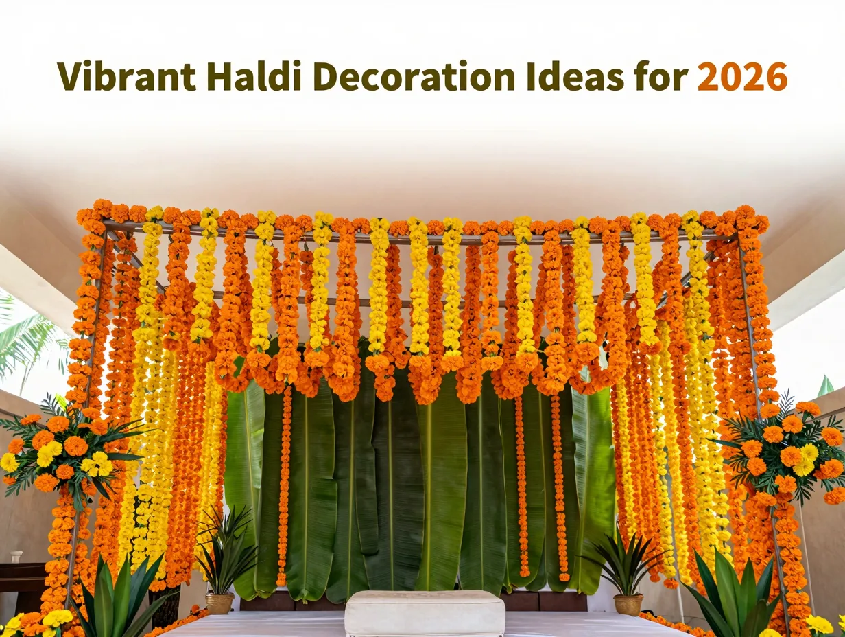 Vibrant haldi decoration ideas for 2026