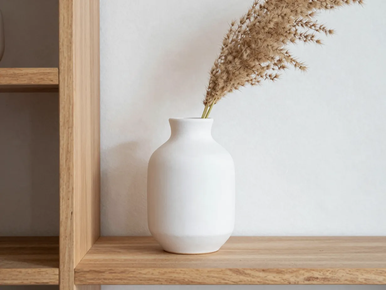 Handcrafted white ceramic vase from rusticozy