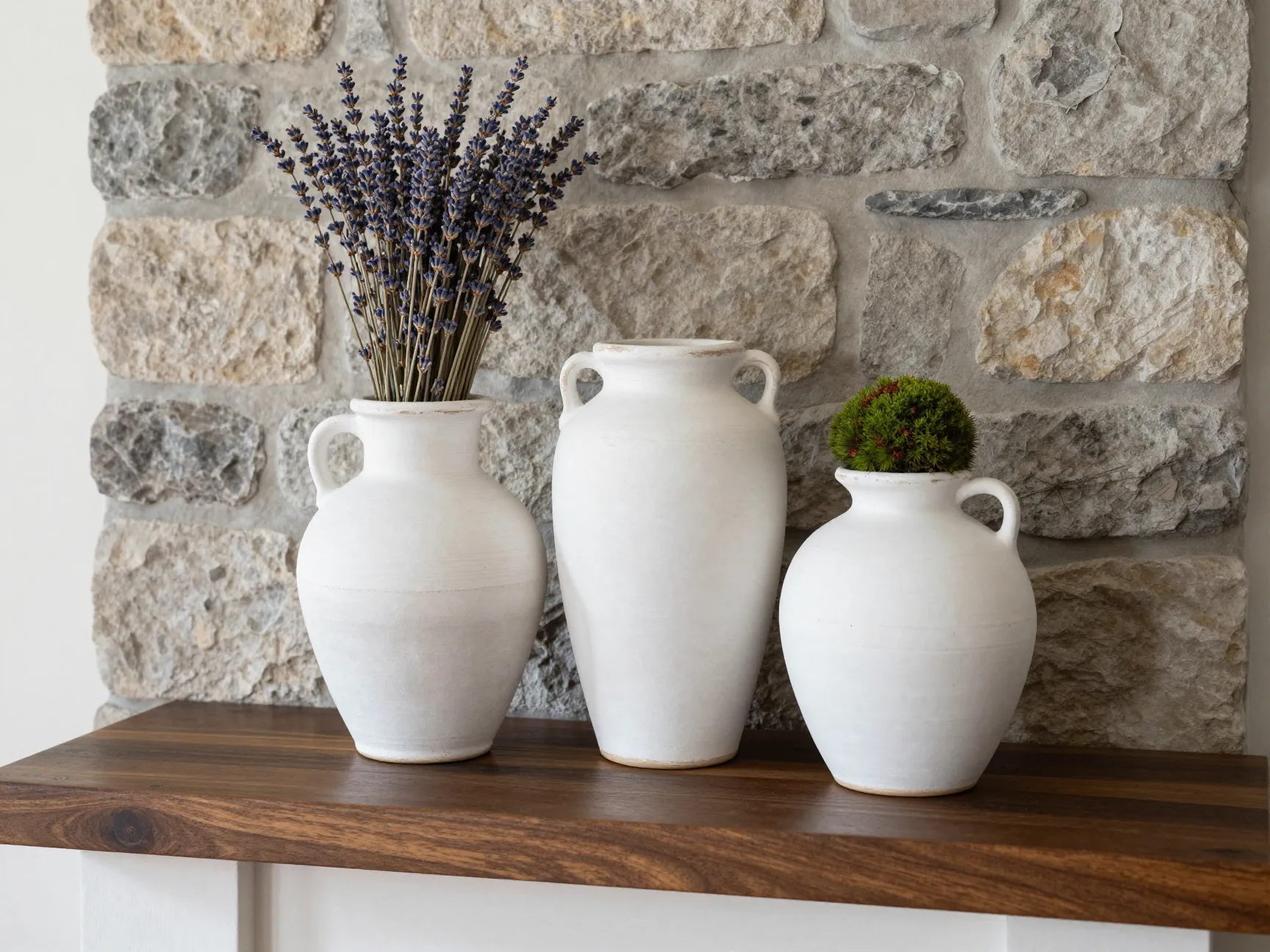 Whitewashed distressed clay vase from at home