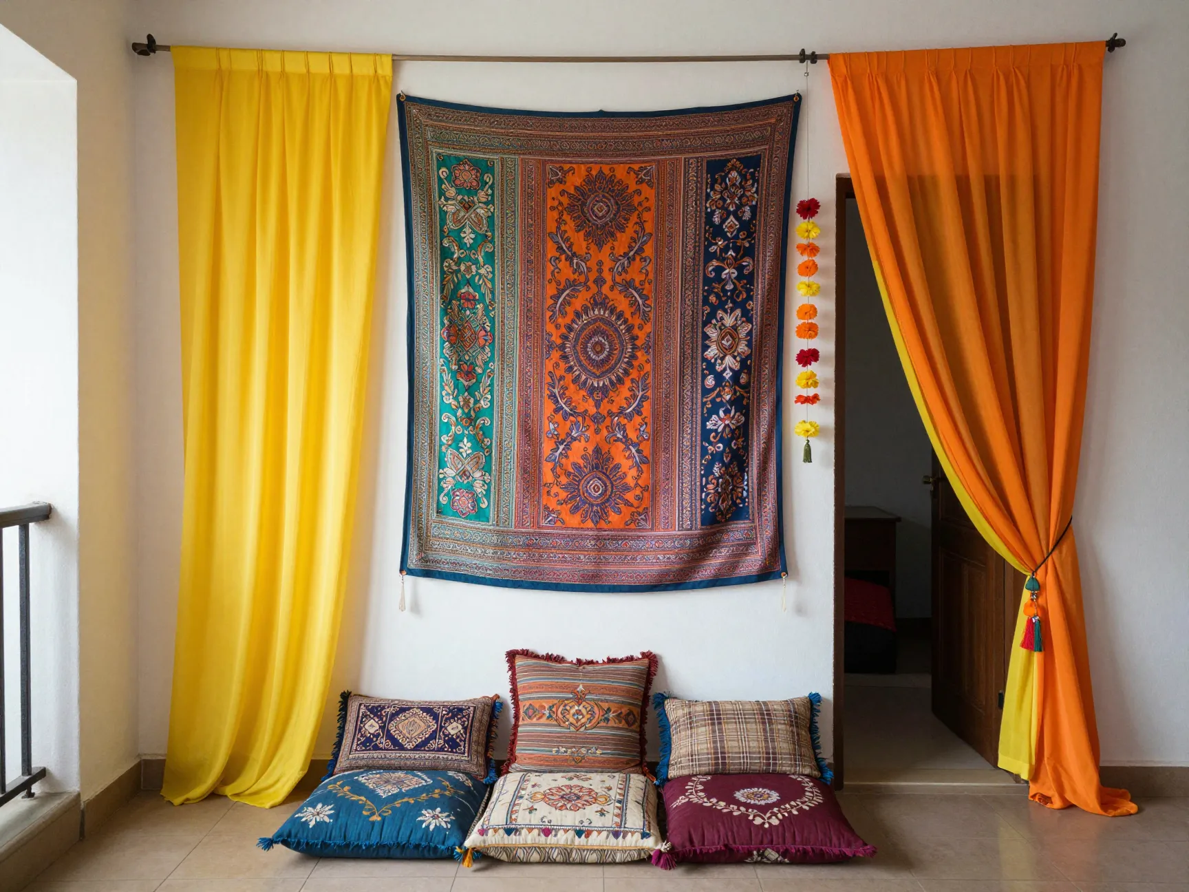 At home high impact haldi setup
