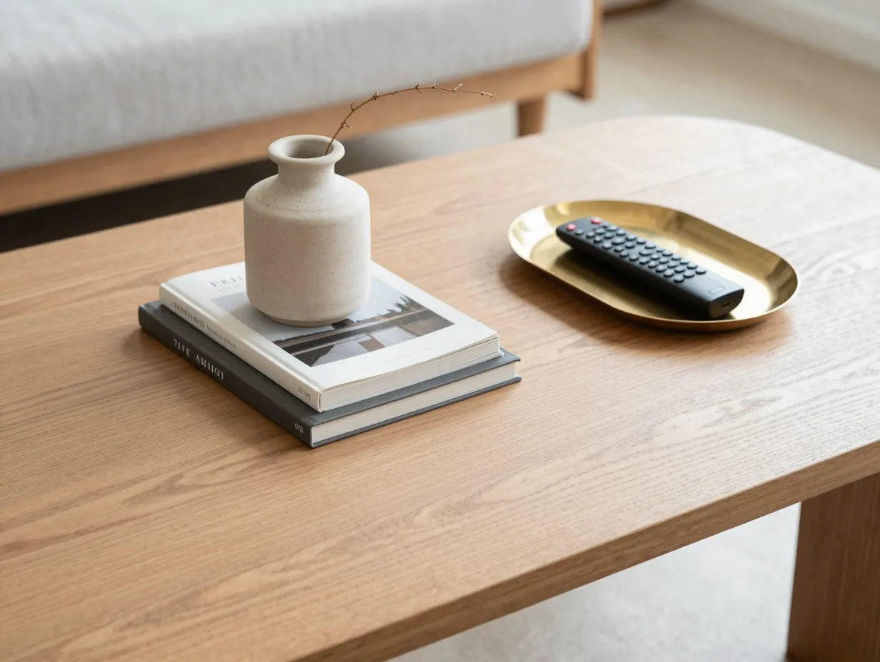 Declutter surfaces ruthlessly