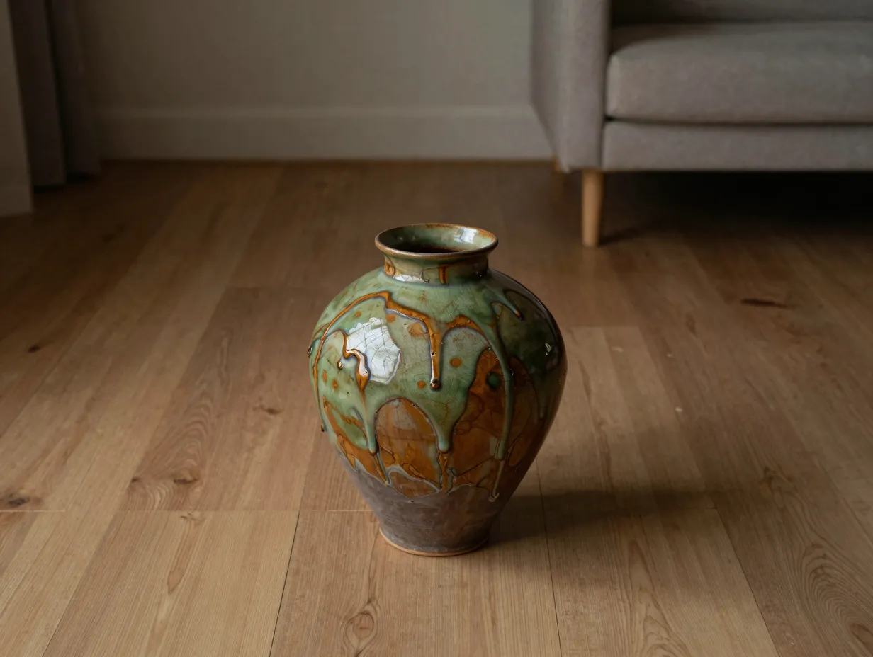 Large handmade rustic ceramic vase from etsy artisans