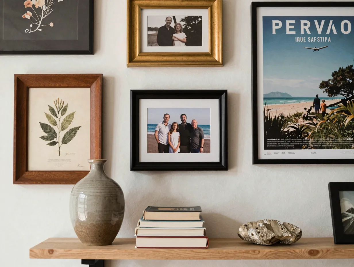 Curate intentional clutter and personal touches