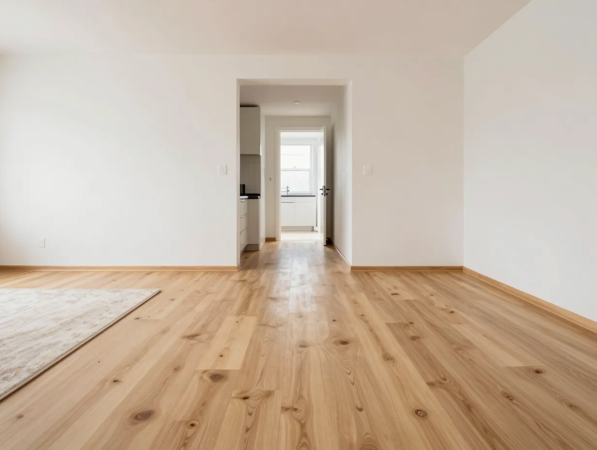 Consistent flooring throughout