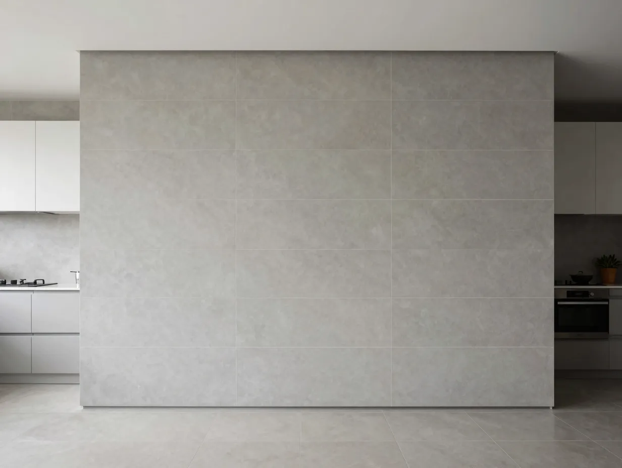 Floor to ceiling tiling for a cohesive shell