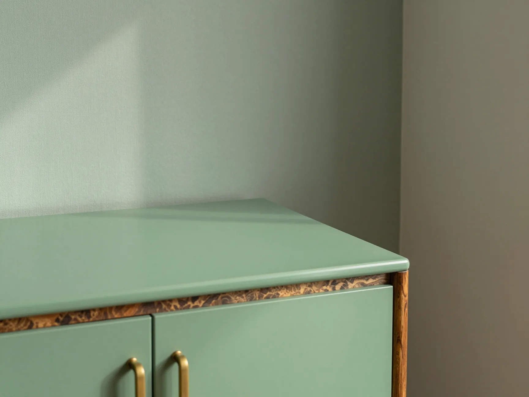 Adopt soft green palettes for calm and depth