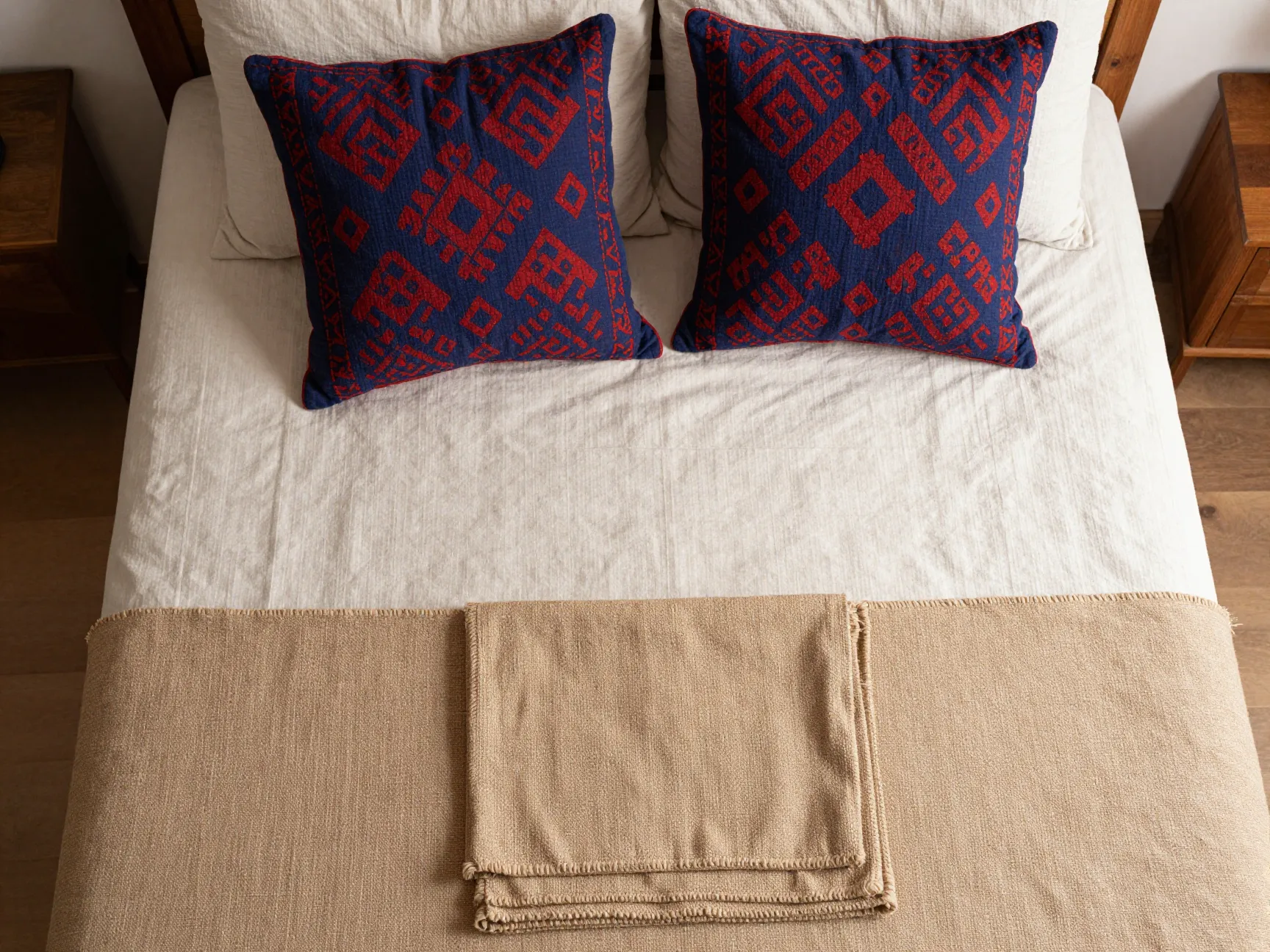Invest in artisan textiles for the bed