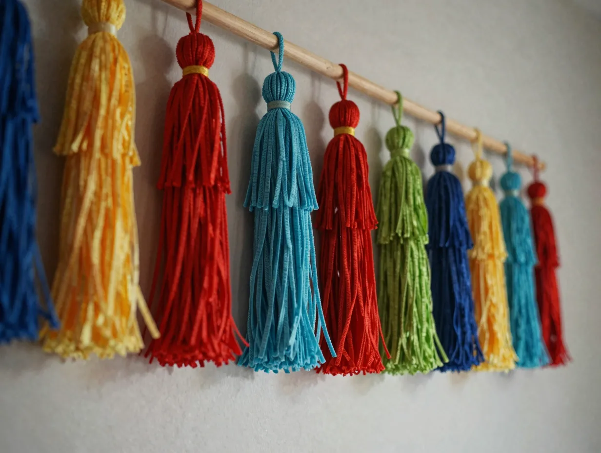 Experiment with tassels for artistic texture