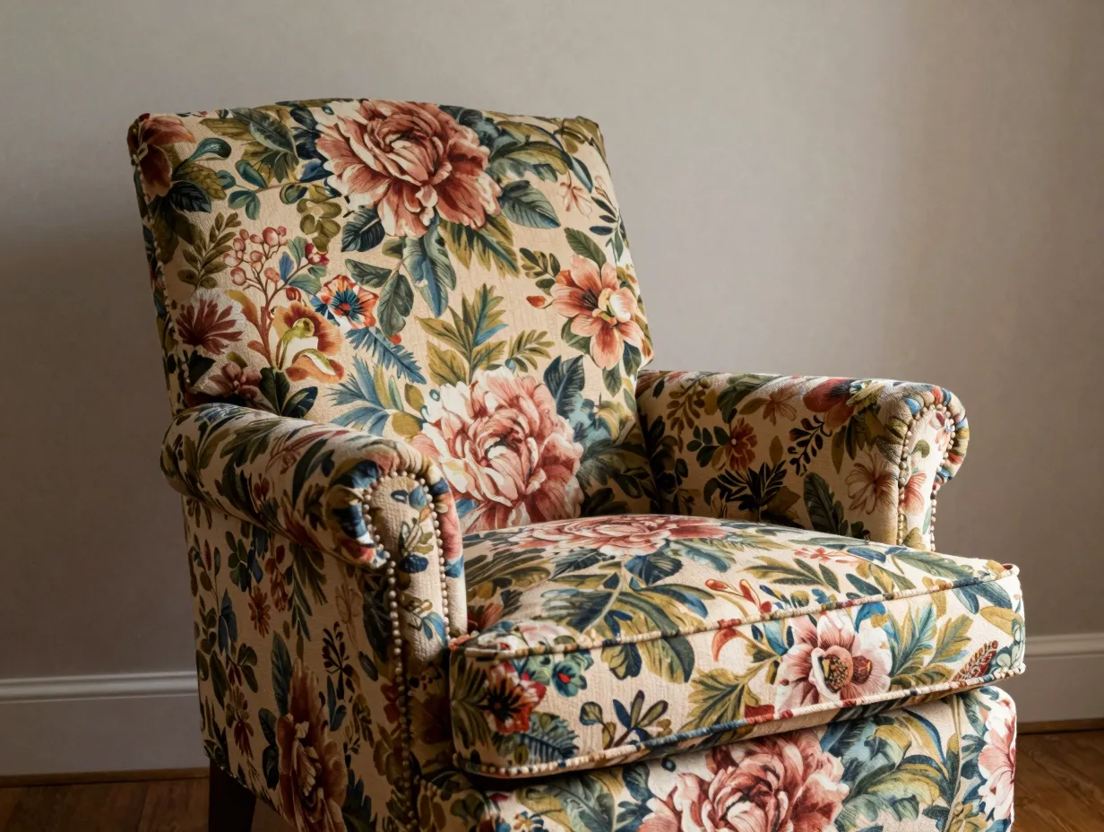 8 floral upholstery and statement furniture pieces