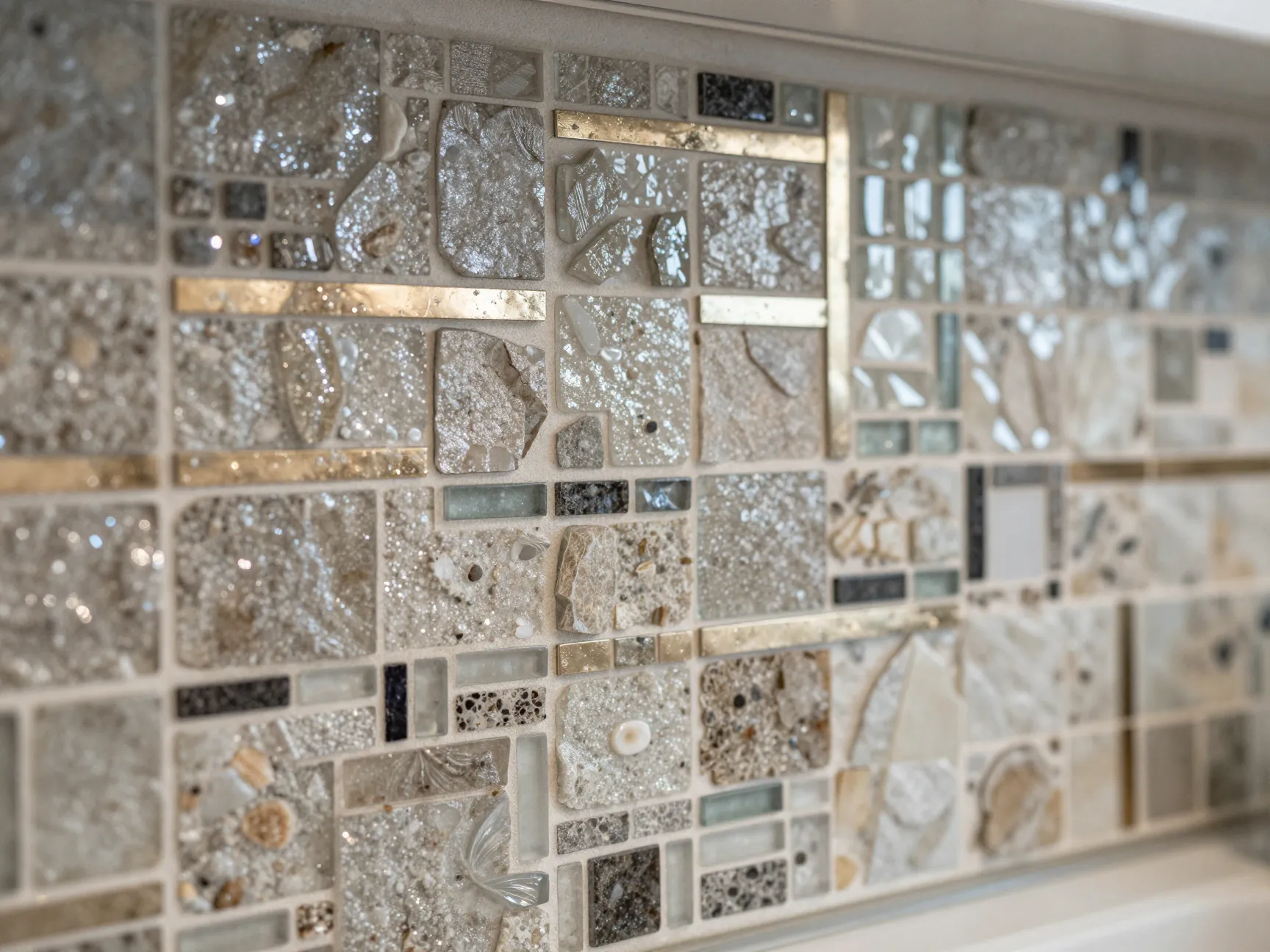Mixed material and mosaic tiles for personalized style