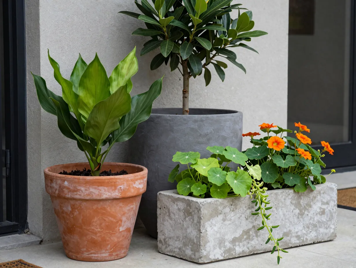 Personalize with color texture and seasonal containers