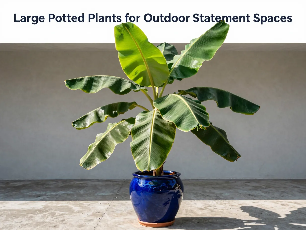 Large potted plants for outdoor statement spaces