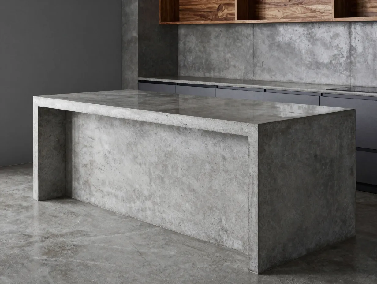 Raw and polished concrete surfaces
