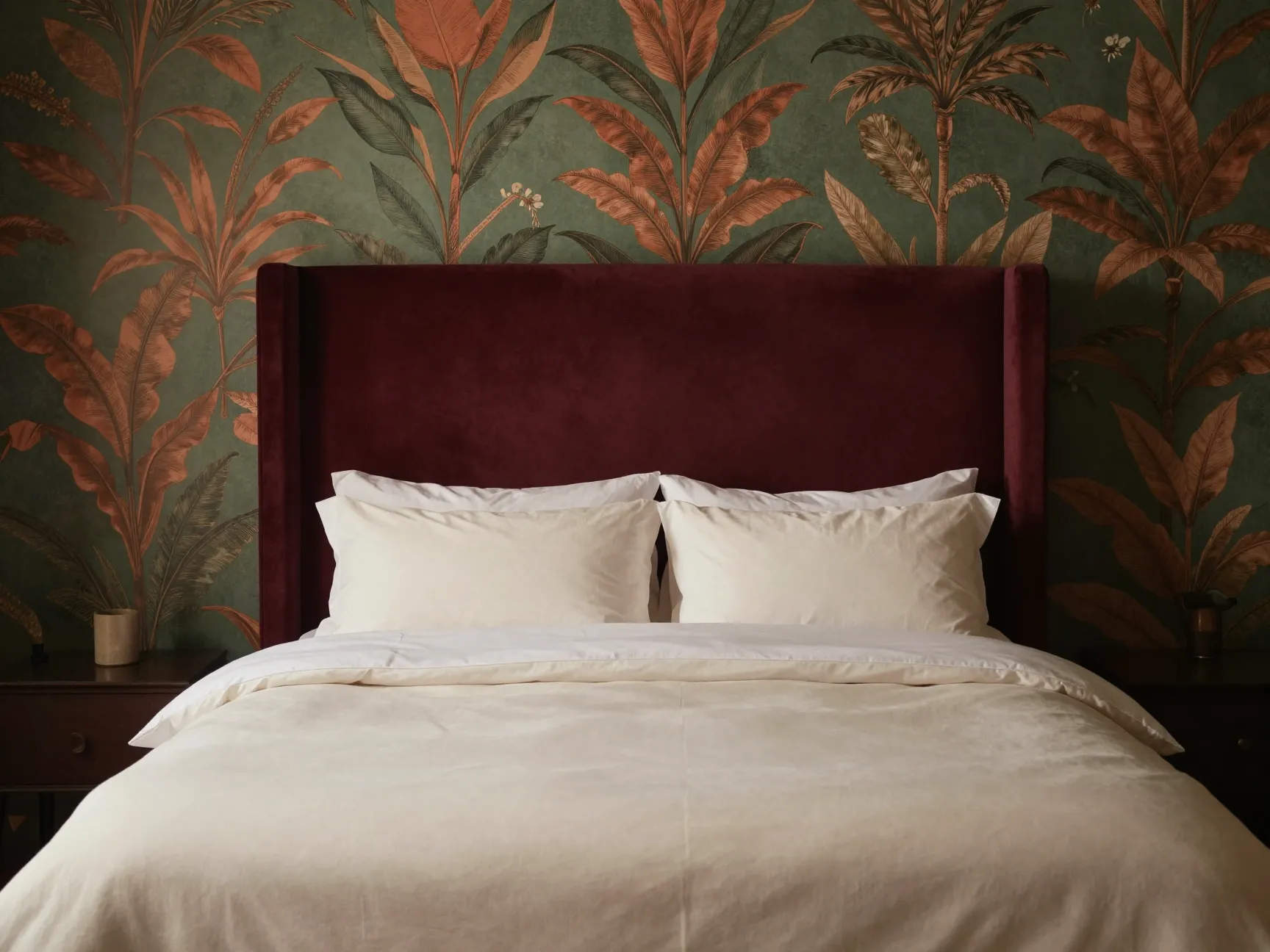 Install a statement headboard or feature wall
