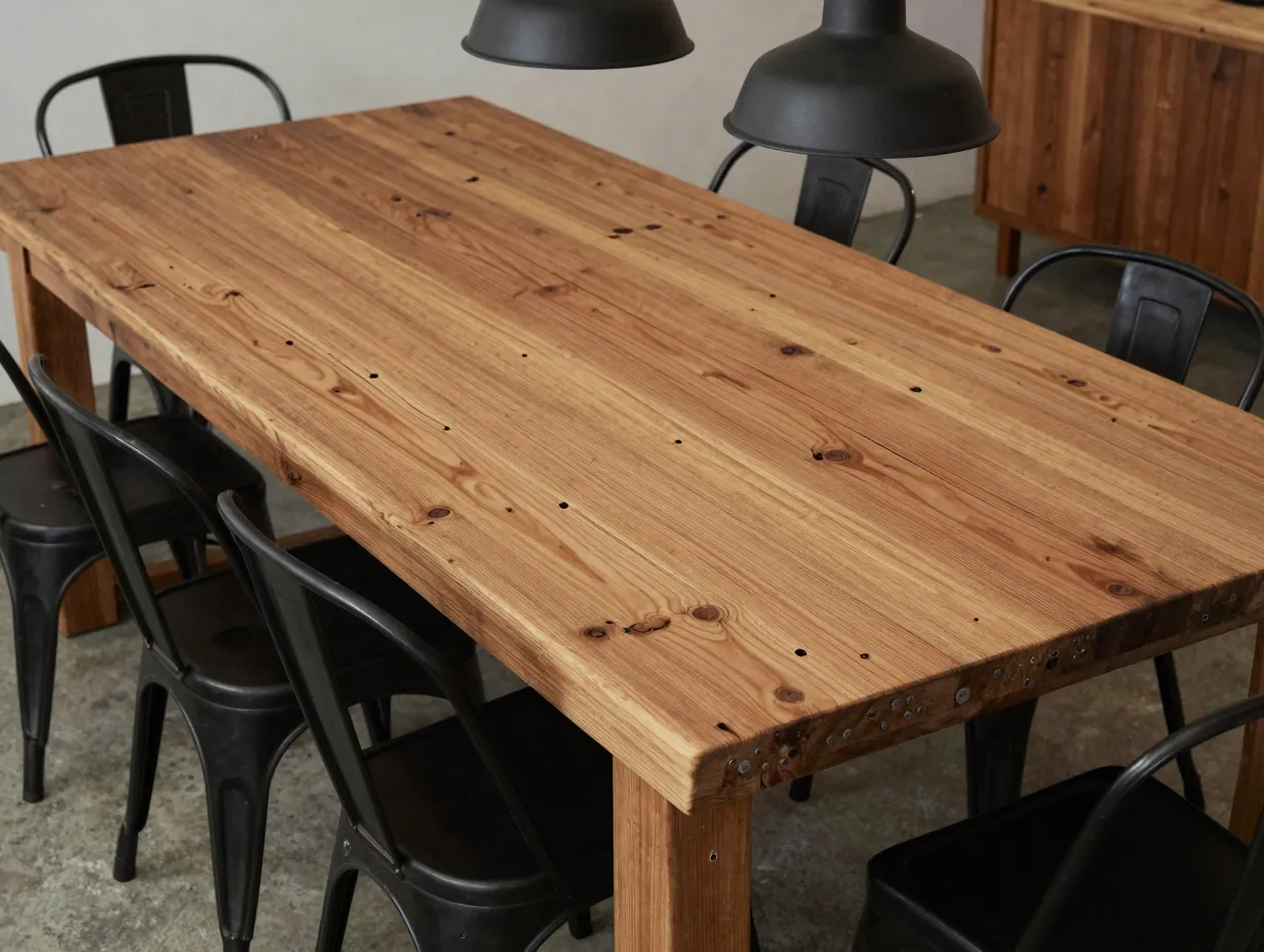 Reclaimed wood and the wood metal contrast