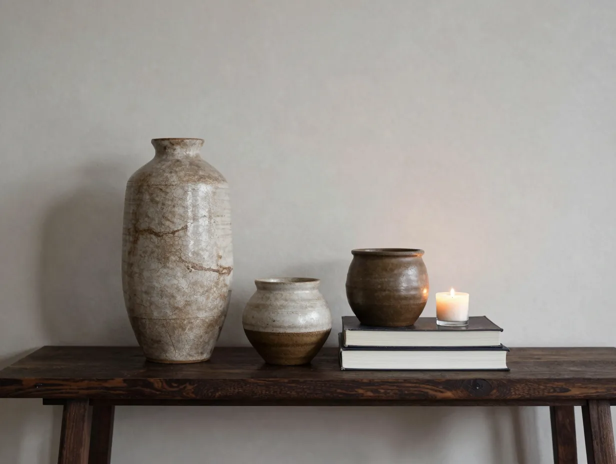 Create asymmetrical symmetry on a console table