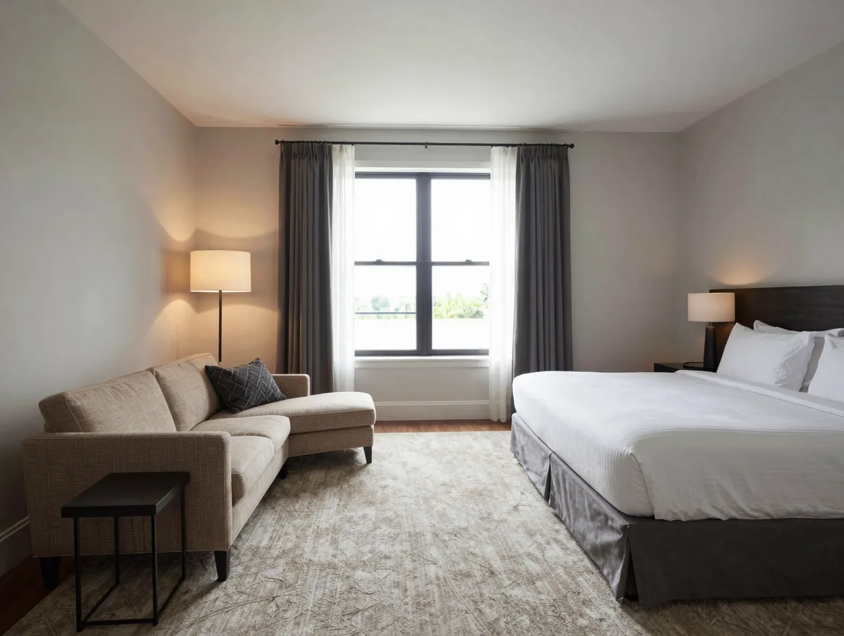 Create clear activity zones within the suite