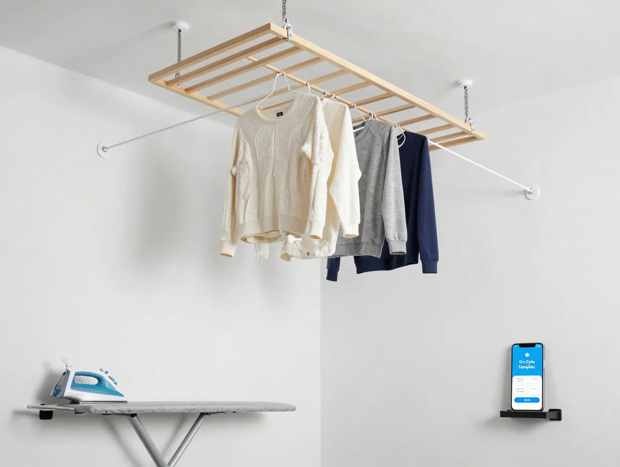 Install smart drying racks and retractable features