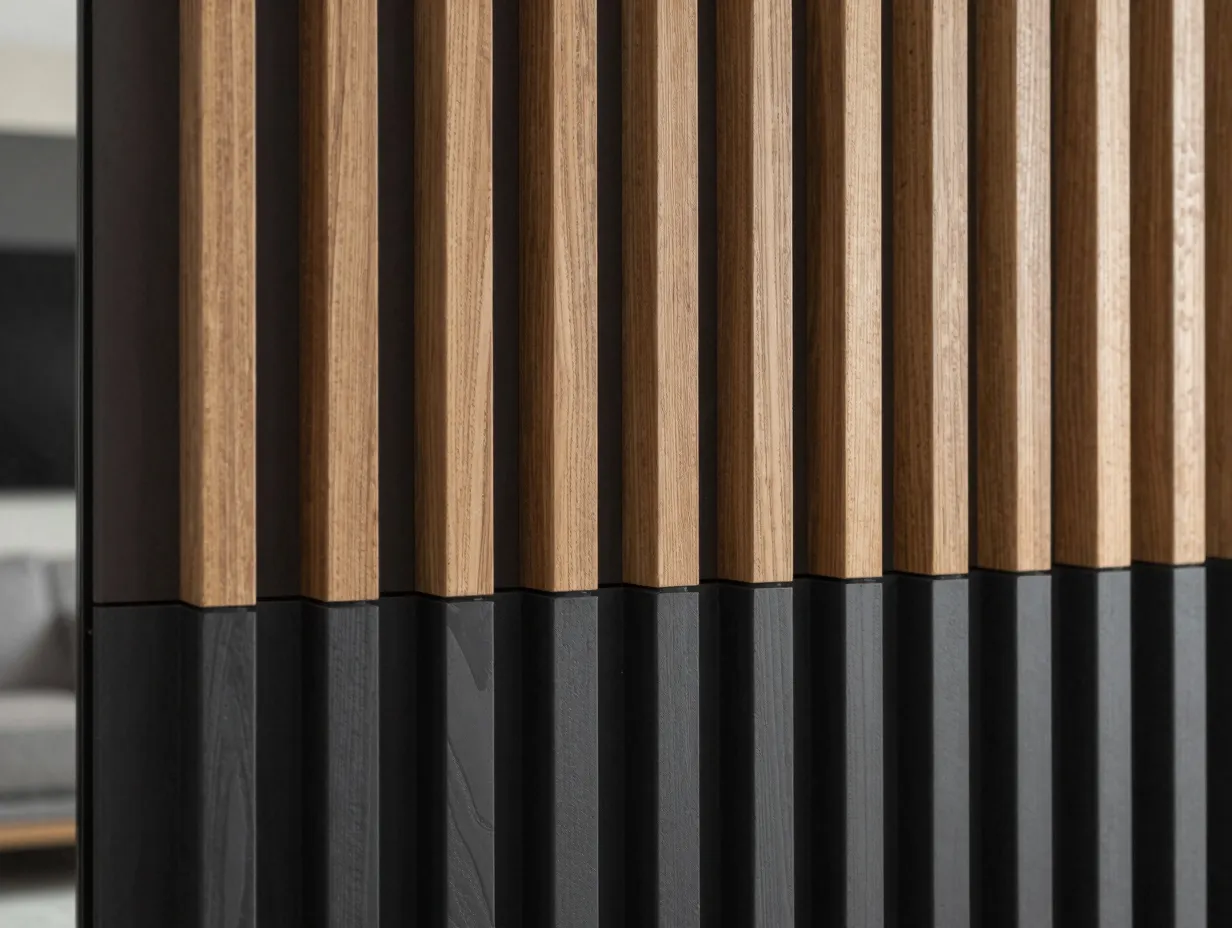 Mixed material paneling for a custom designer finish