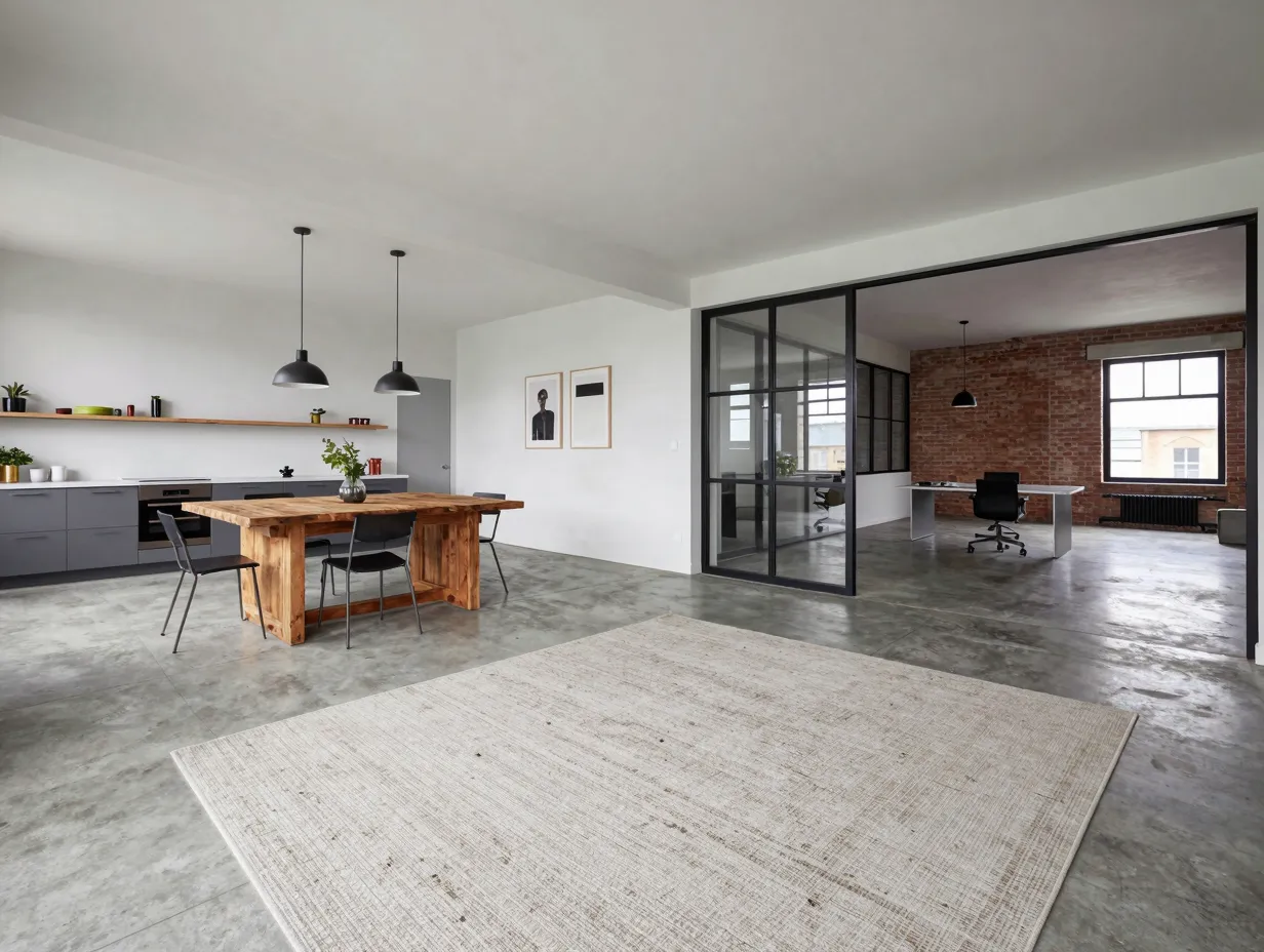 Open plan layouts and zoned spaces