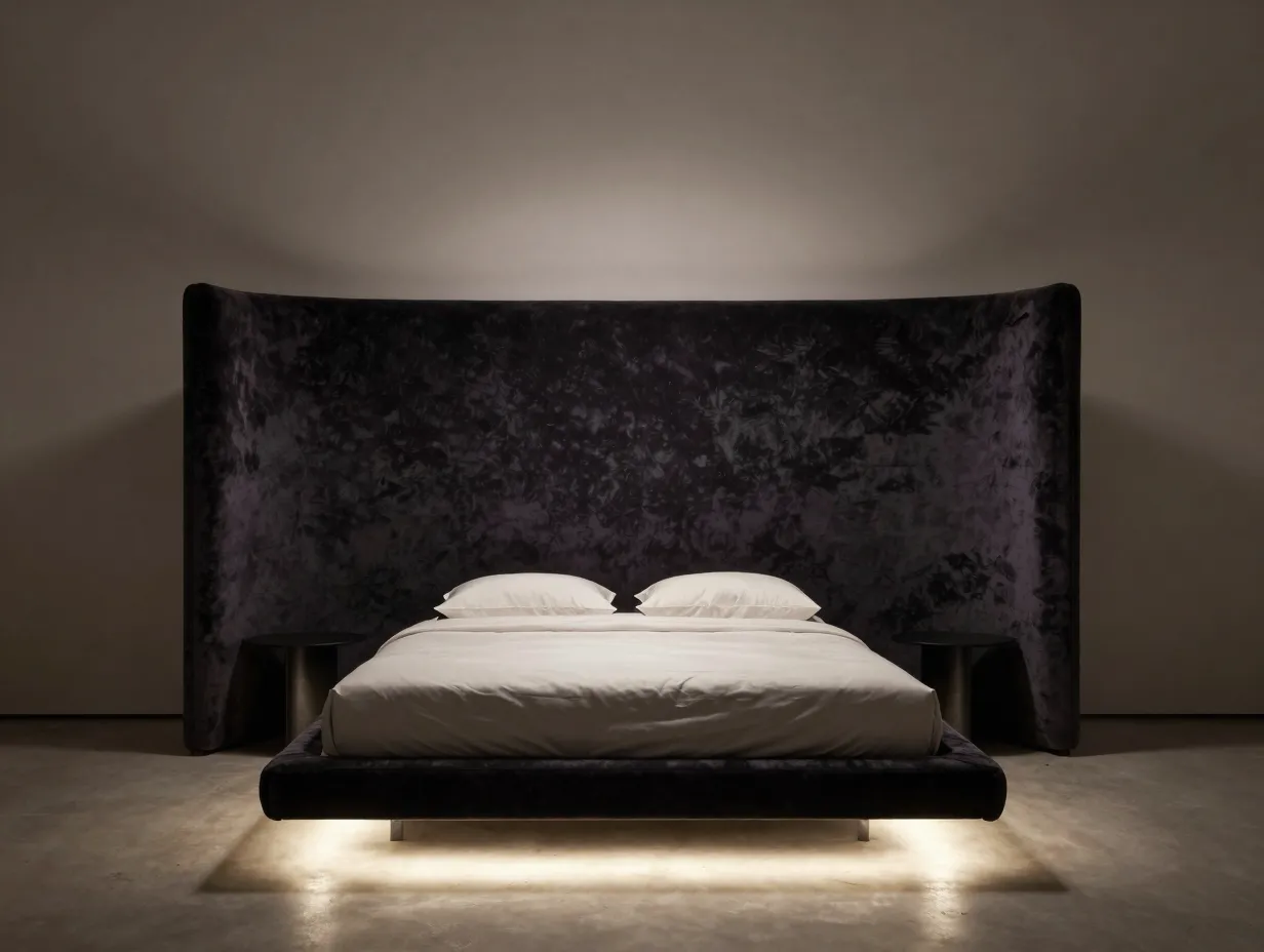 The sculptural statement bed as room anchor