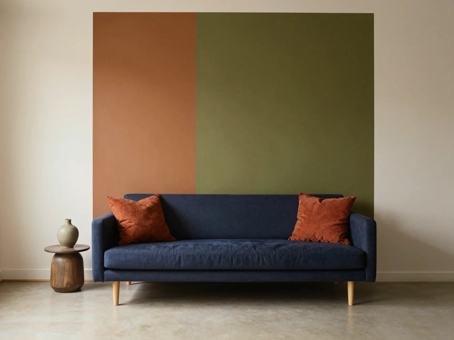 The saturated accent wall design