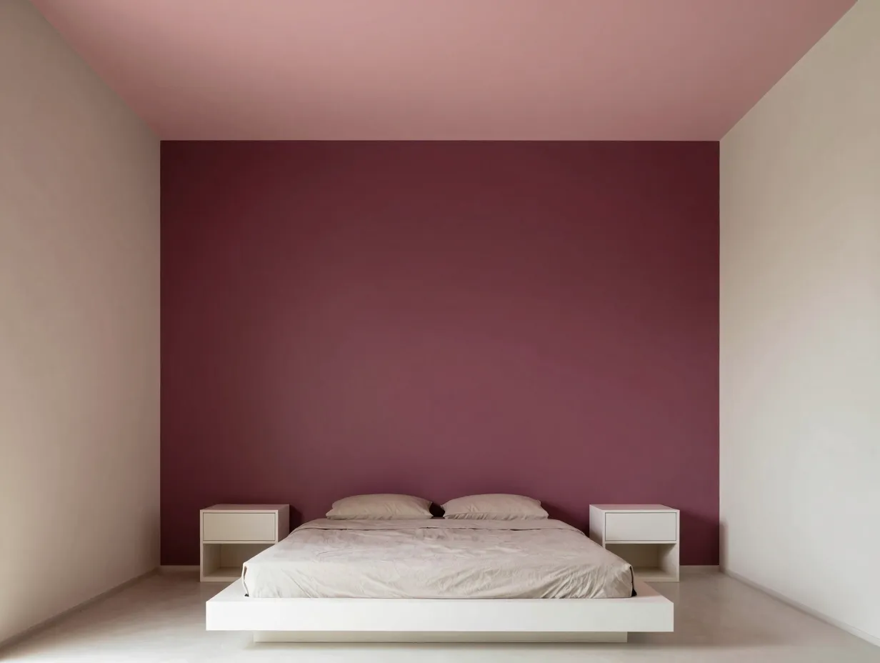 The color blocked architectural bedroom