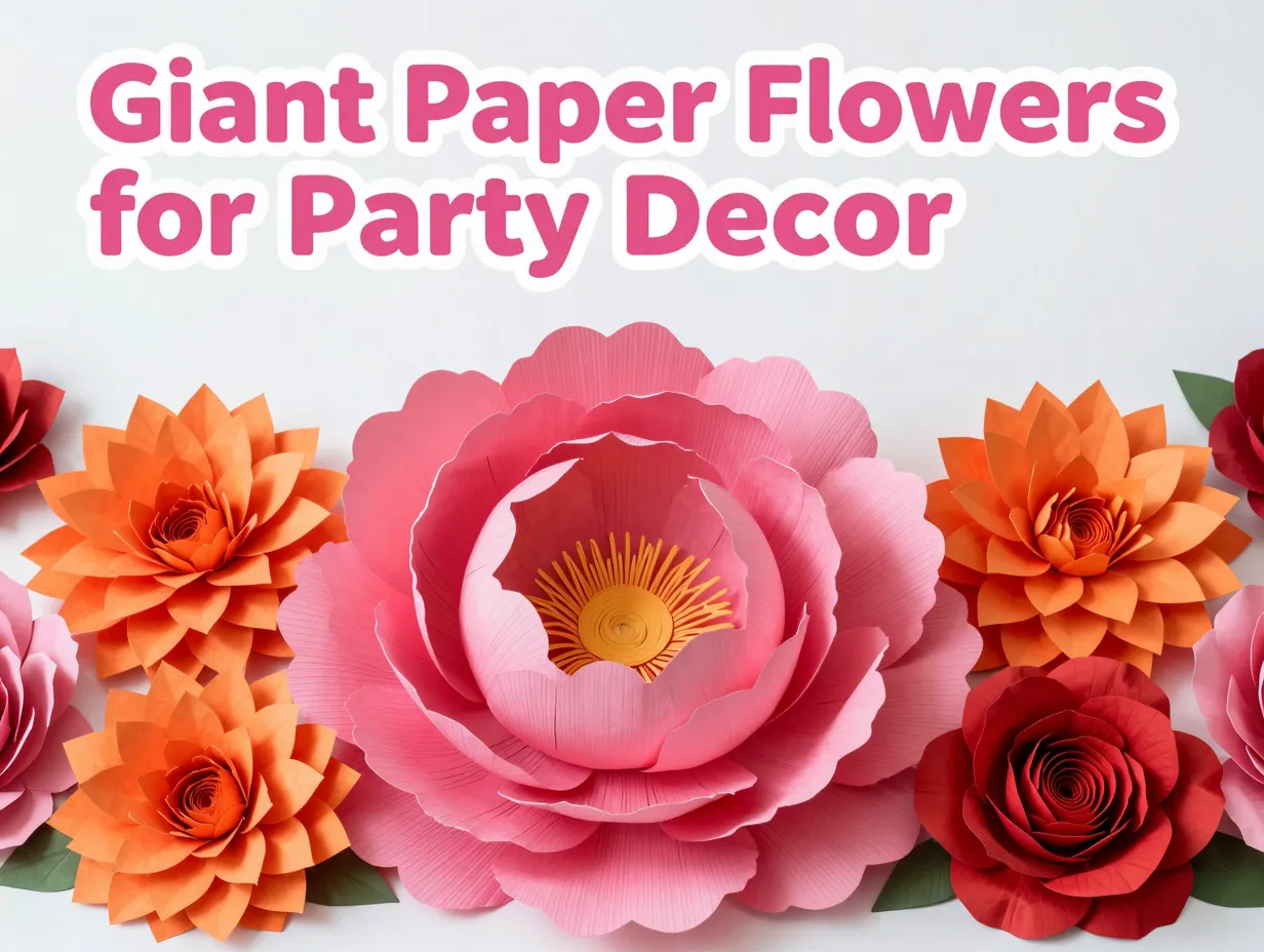 Giant paper flowers for party decor