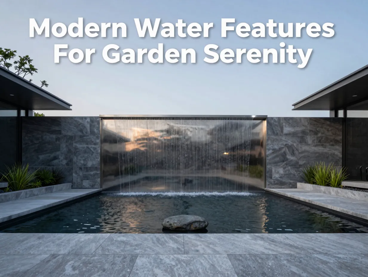 Modern water features for garden serenity