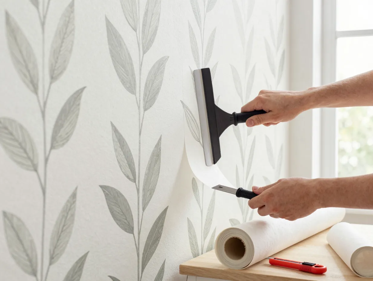 Use peel and stick wallpaper