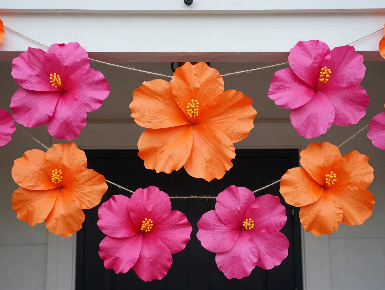 Giant tropical hibiscus