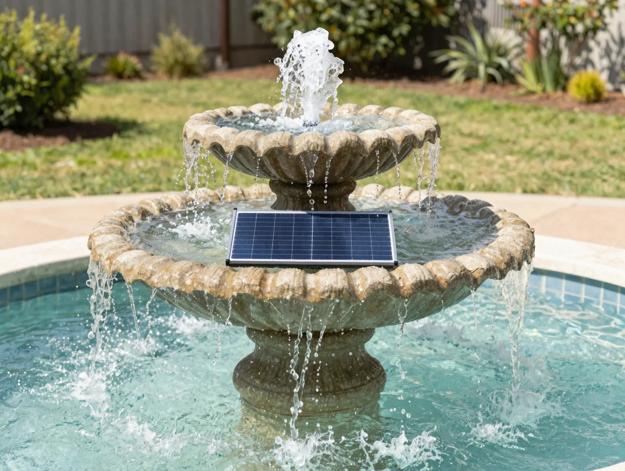 Solar powered fountain
