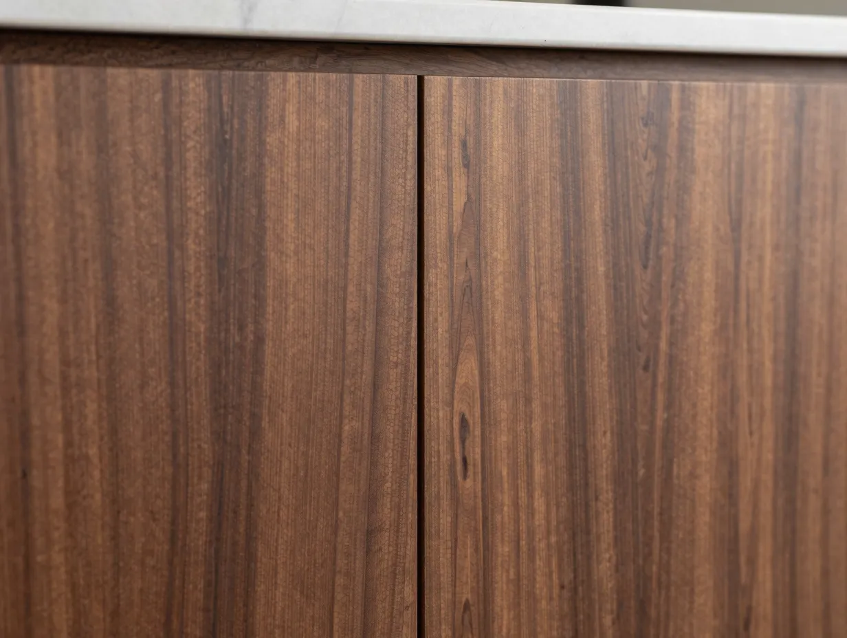 Patterned veneer panels