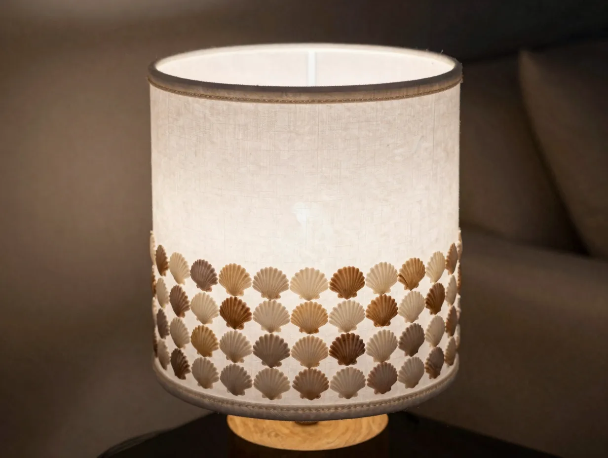 Seashell lampshade accent
