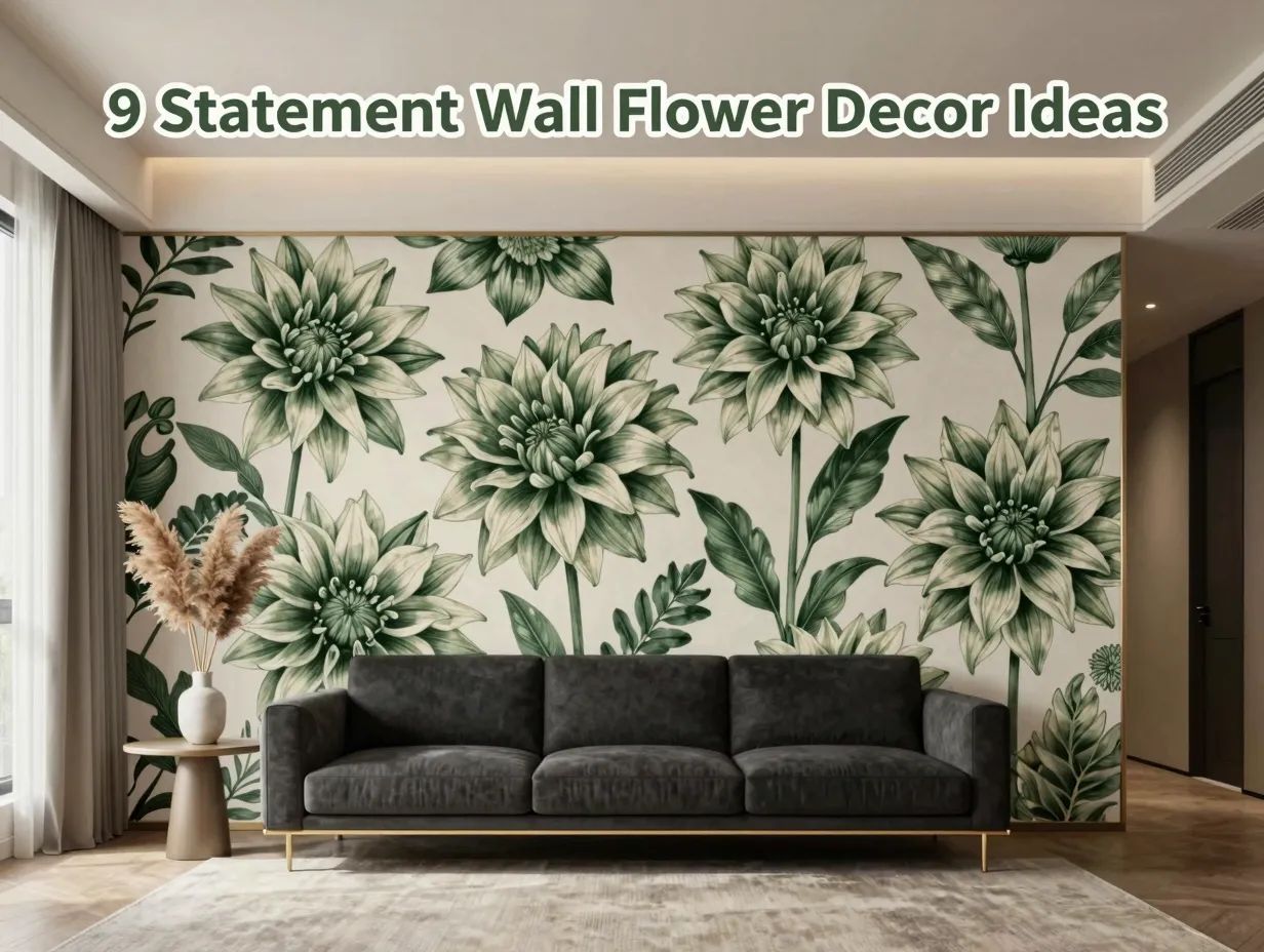 9 statement wall flower decor ideas