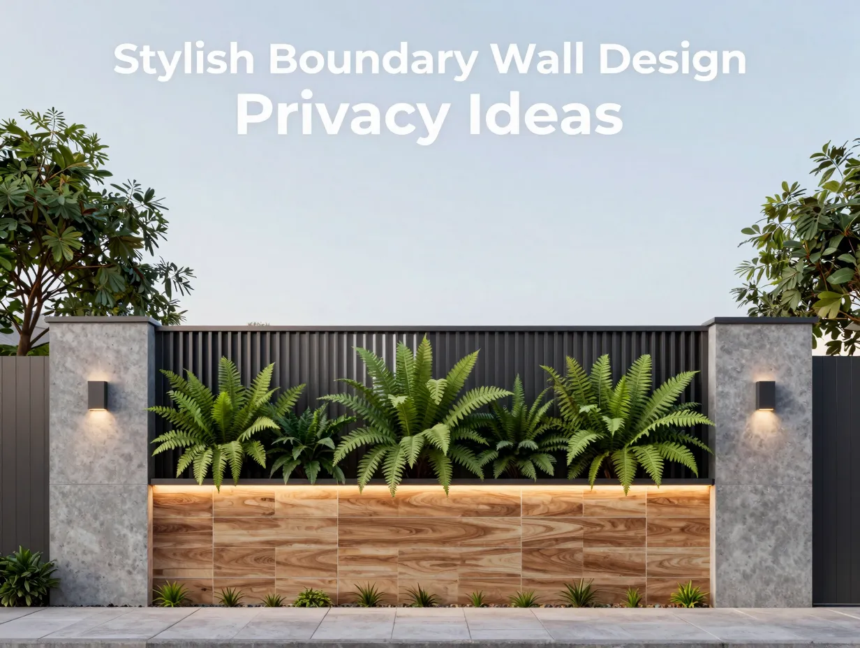 Stylish boundary wall design privacy ideas