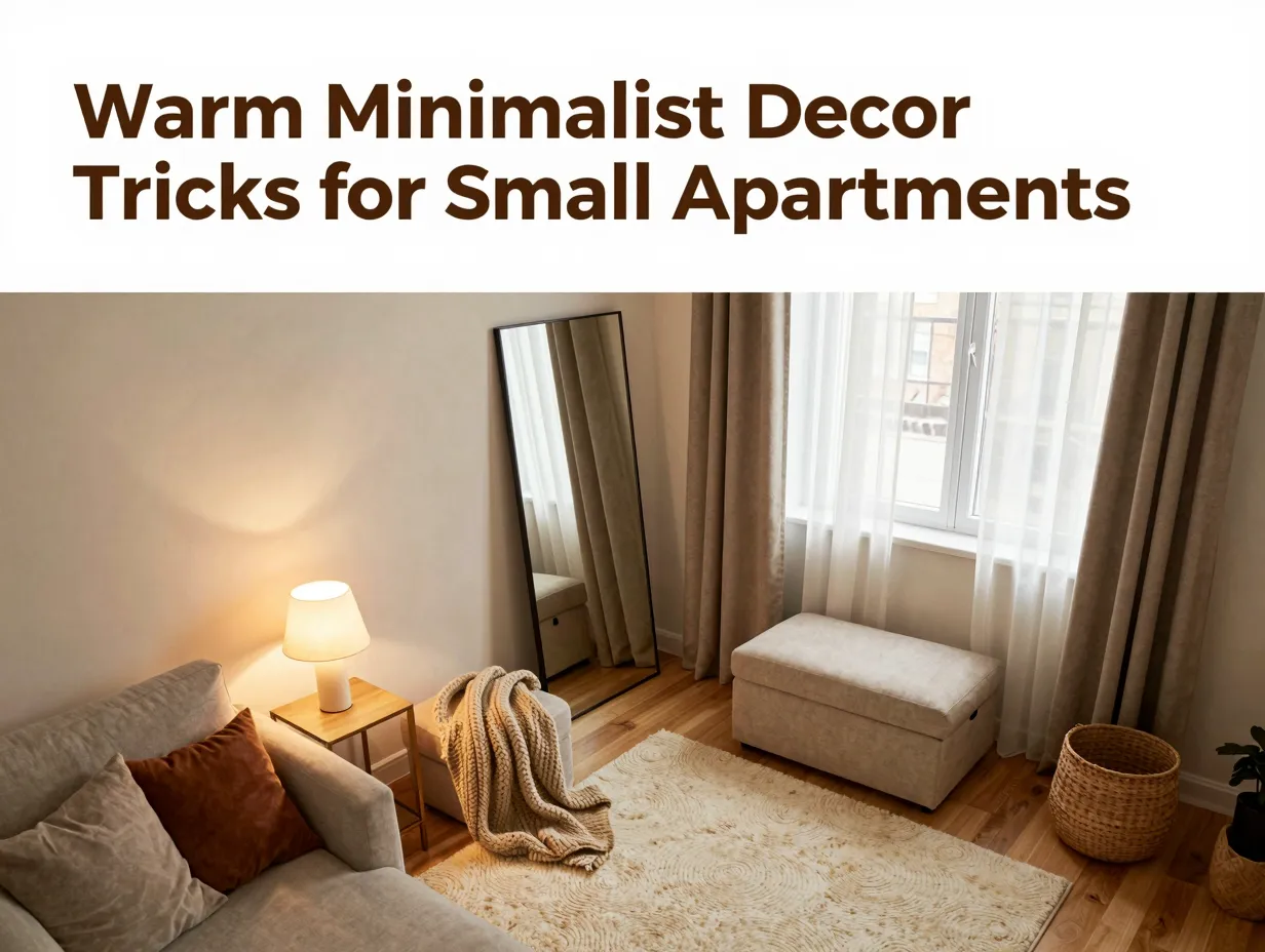 Warm minimalist decor tricks for small apartments