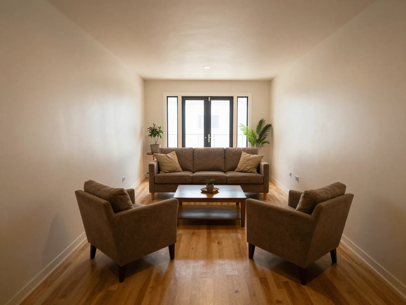 Float your main seating group away from the walls