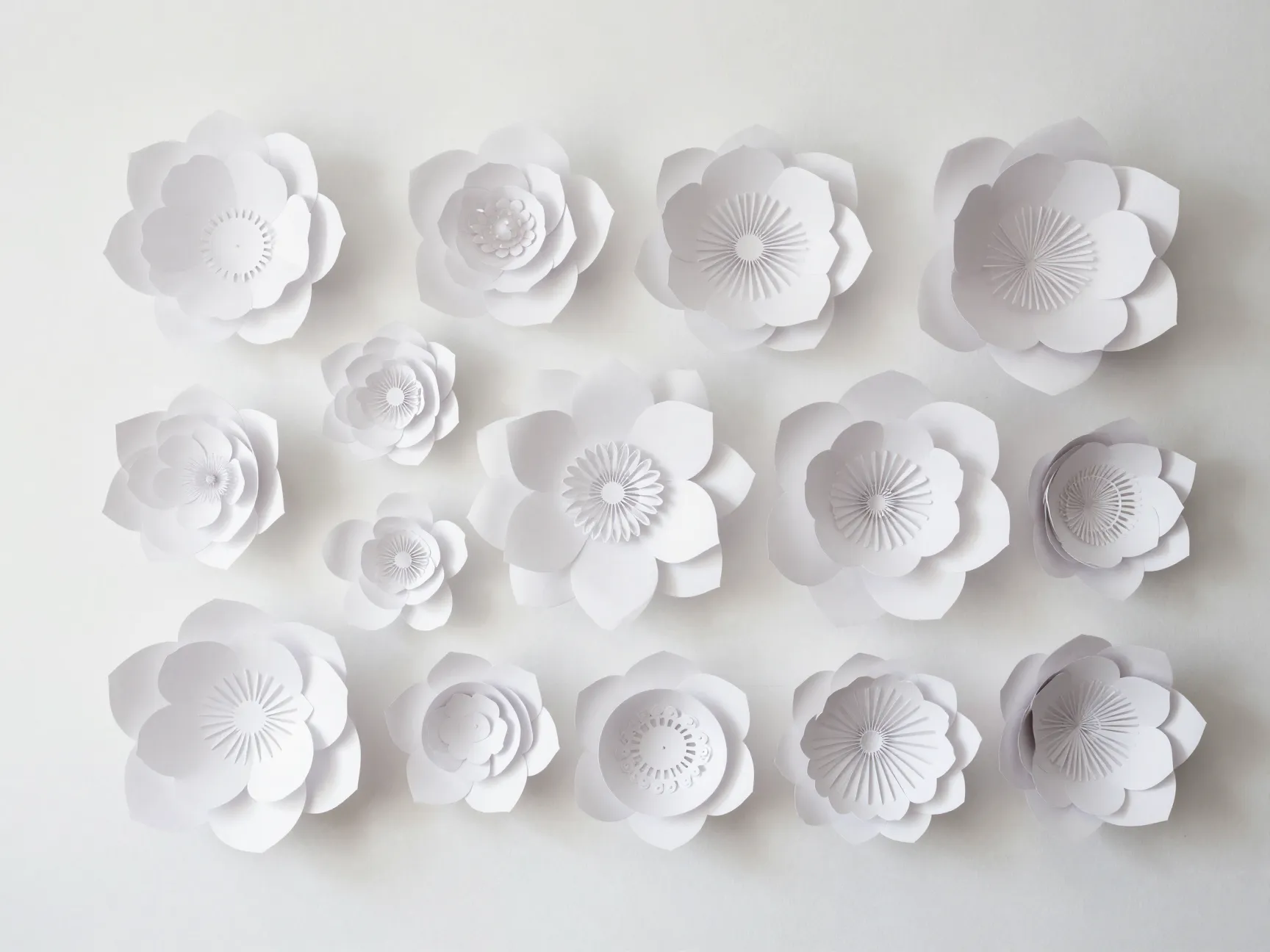 3d paper flower wall panels