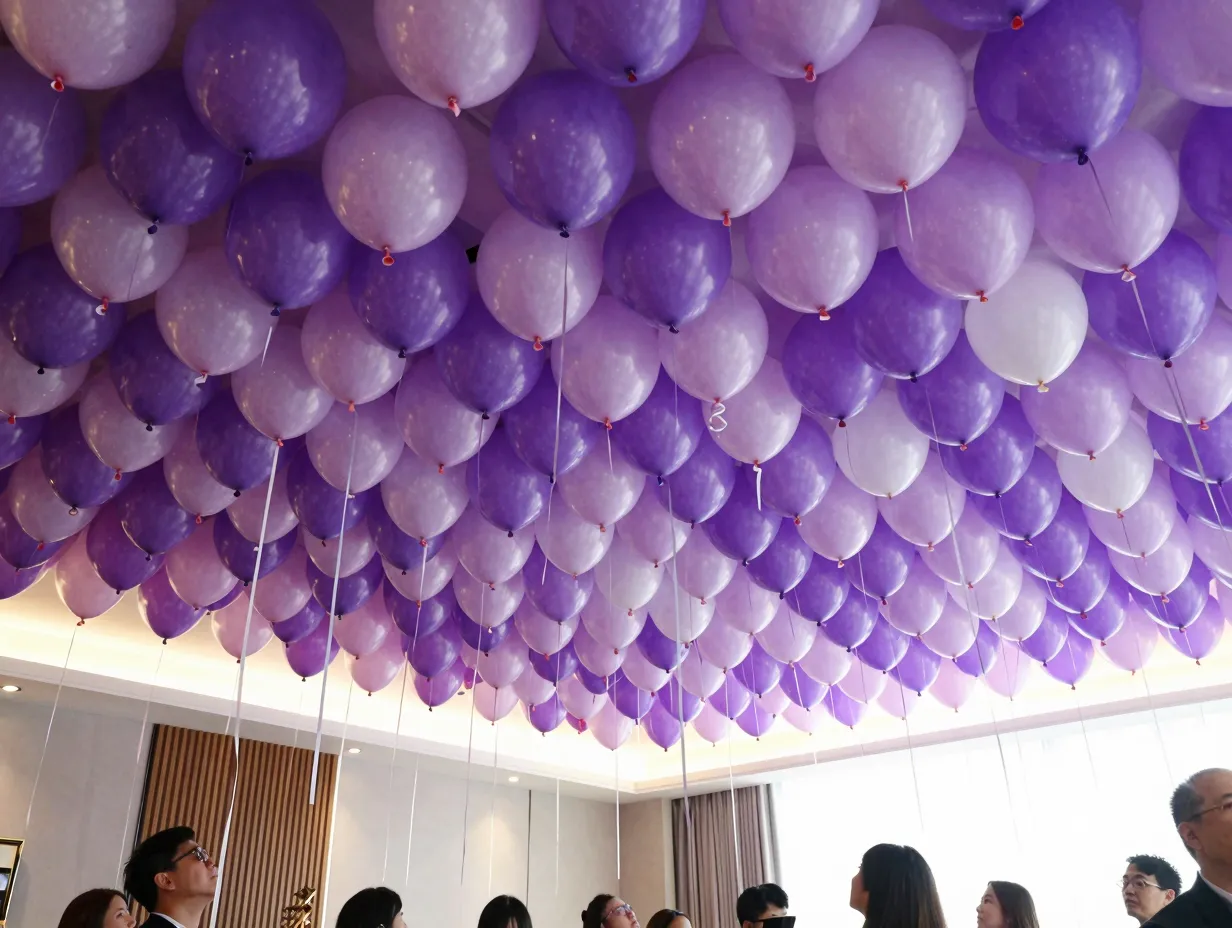 3 ombre balloon ceiling