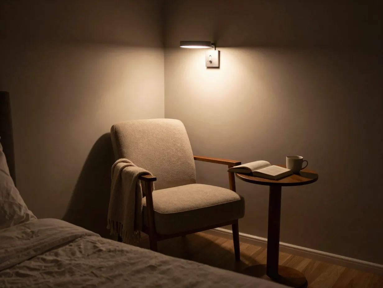 Create a dedicated seating zone for quiet couple time
