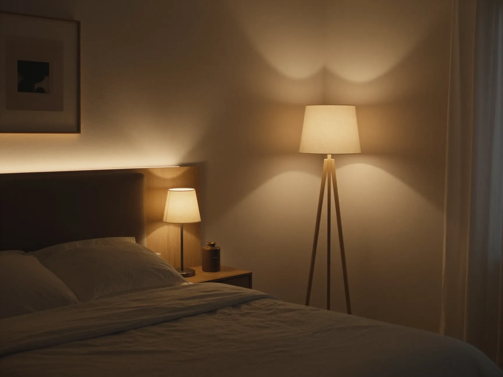 Design a layered lighting plan with at least three sources