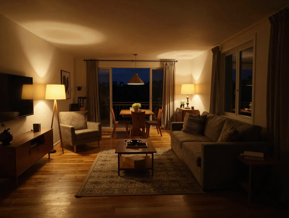 Layer lighting across multiple zones