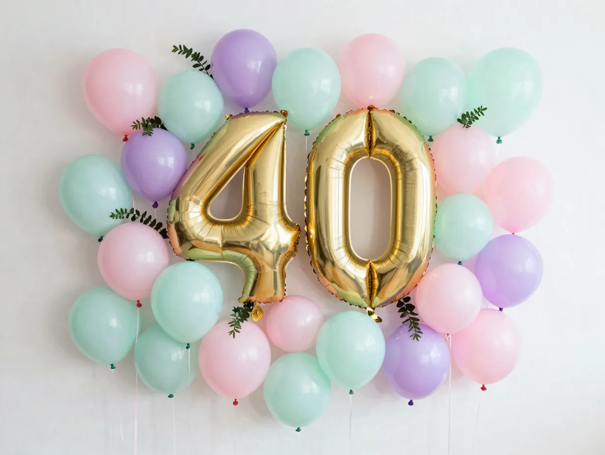 8 balloon number or letter wall
