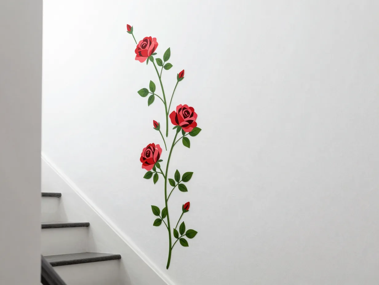 Floral decal and wall sticker installations