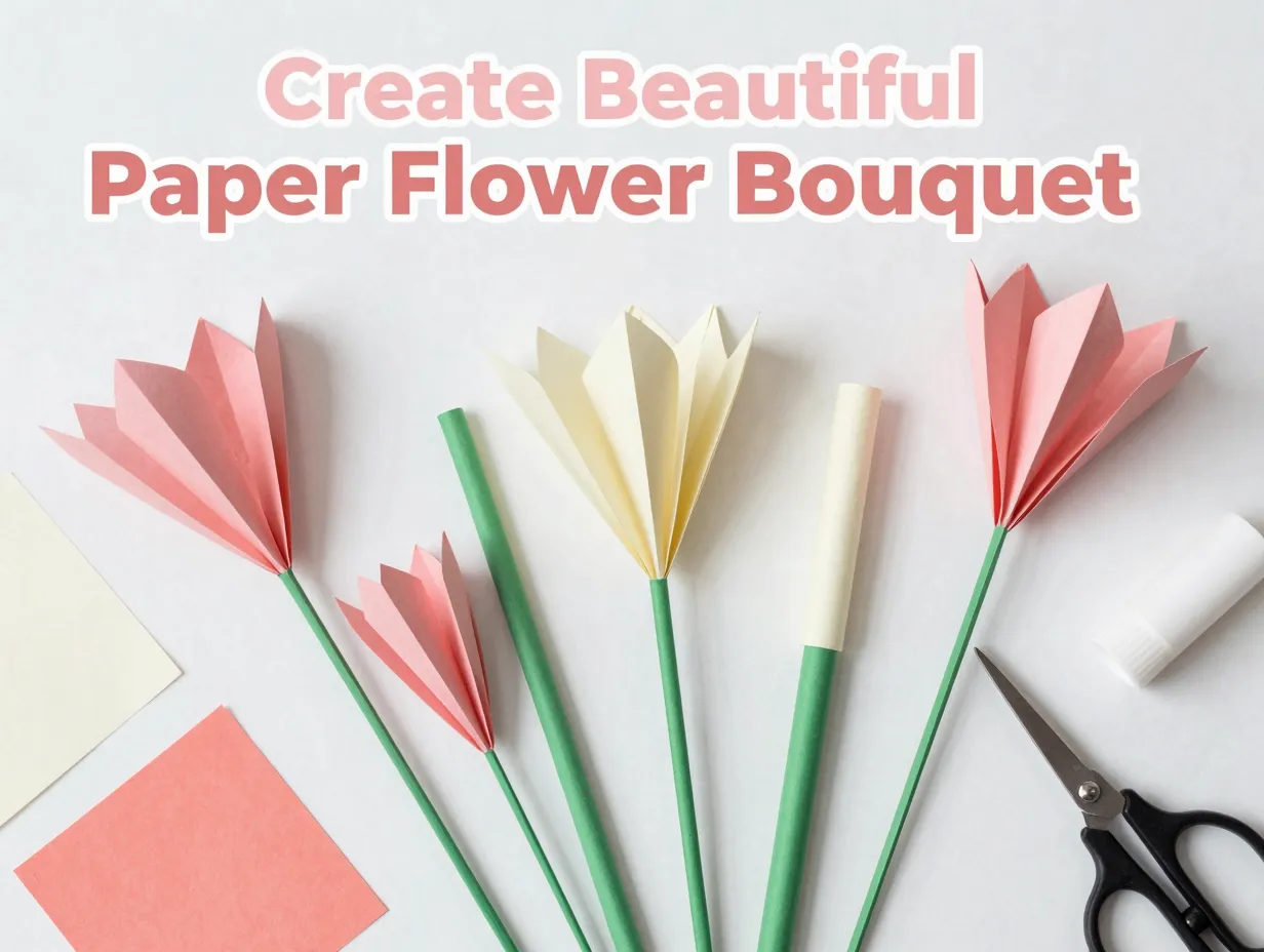Create beautiful paper flower bouquet