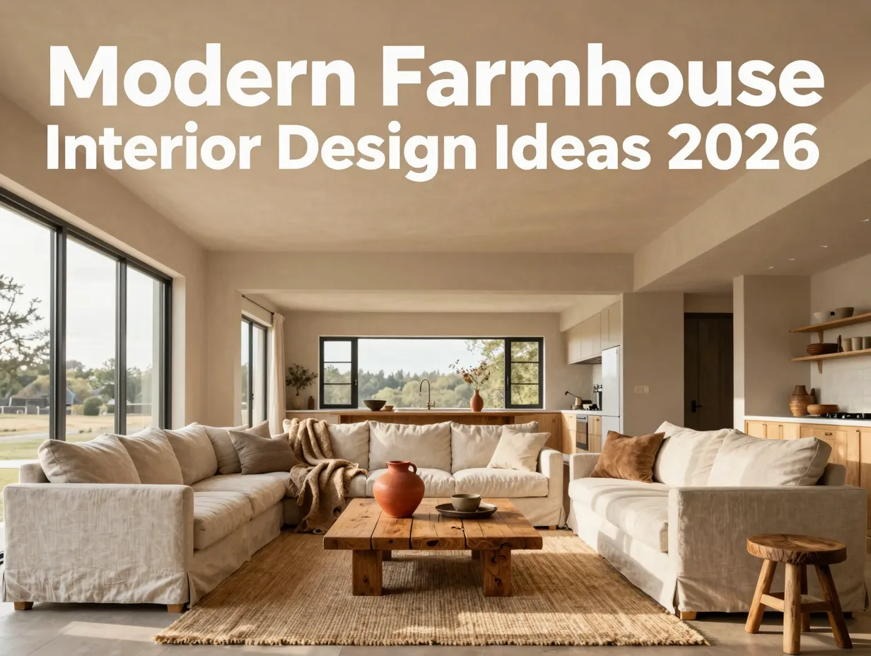 Modern farmhouse interior design ideas 2026